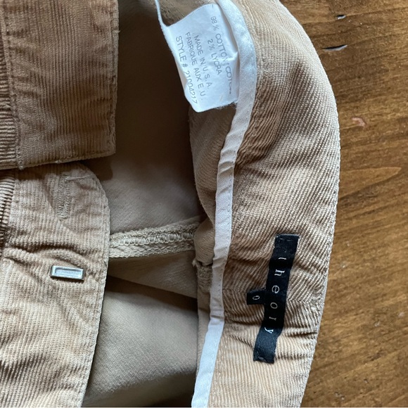 THEORY Khaki Corduroy Jean Pant 0 - Picture 2 of 2